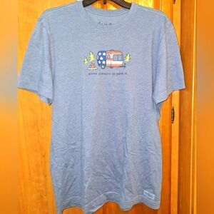 A Life Is Good short sleeve t-shirt in a size medium. "Home is where we park it.